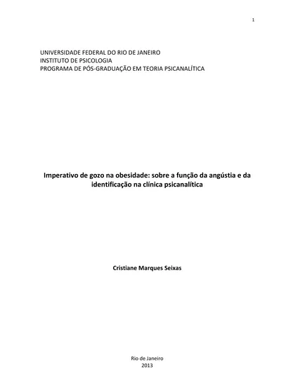 A Ang Stia No Esquema Ptico Imperativo De Gozo Na Obesidade Sobre A