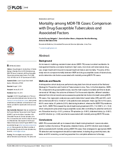 Clinical And Epidemiological Profiles Of Individuals With Drug Resistant Tuberculosis