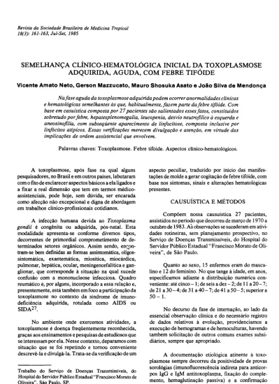 Tratamento Da Febre Tifoide Pela As Sociacao De Sulfametoxazol E Trimetroprim