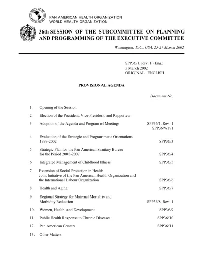 Top Pdf Agenda For The 33rd Meeting Of The Subcommittee On Planning And Programming 1library Pt