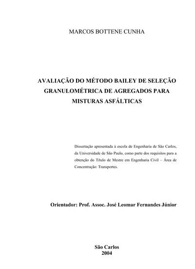 Propriedades de Compactação - Avaliação do método Bailey de seleção ...