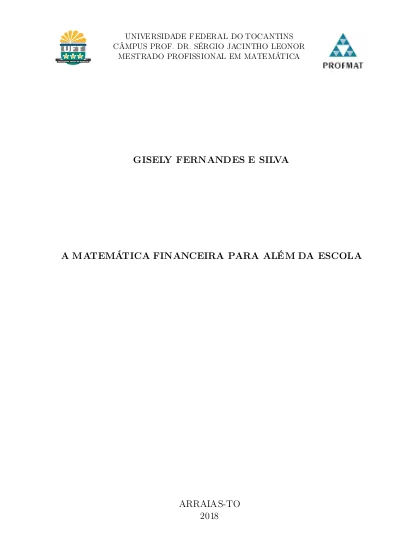 Top Pdf A Matematica Financeira Para Alem Da Escola 1library Pt