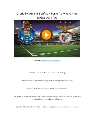 Ver Jogo Benfica Hoje Online Gratis