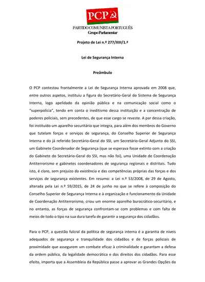 Partido Comunista Portugues Grupo Parlamentar Projeto De Lei N º 514 Xiii 2 ª